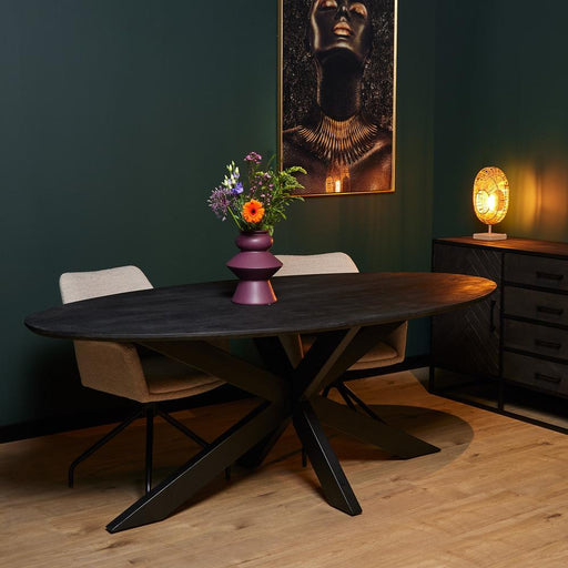 Eettafel Eetkamertafel New York Ovaal 160 cm 160x90x76 cm-Eettafels-Starfurn