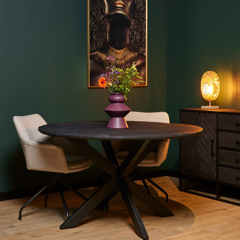 Eettafel Eetkamertafel New York Rond 140 cm 140x140x76 cm-Eettafels-Starfurn