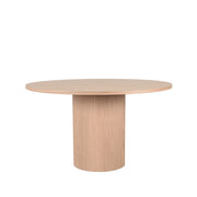 Eettafel Eetkamertafel Oliva Naturel Eiken 130 cm Rond-Eettafels-LABEL51