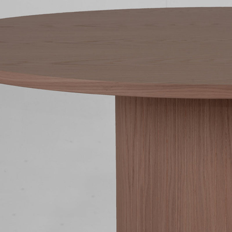 Eettafel Eetkamertafel Oliva Walnoot Eiken 130 cm Rond-Eettafels-LABEL51