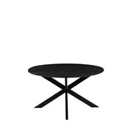 Eettafel Eetkamertafel Otis Zwart Mangohout 140 cm Rond-Eettafels-LABEL51