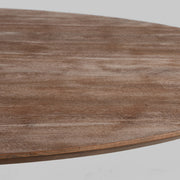 Eettafel Eetkamertafel Otto Espresso Mangohout 130 cm Rond-Eettafels-LABEL51