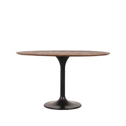 Eettafel Eetkamertafel Otto Espresso Mangohout 130 cm Rond-Eettafels-LABEL51