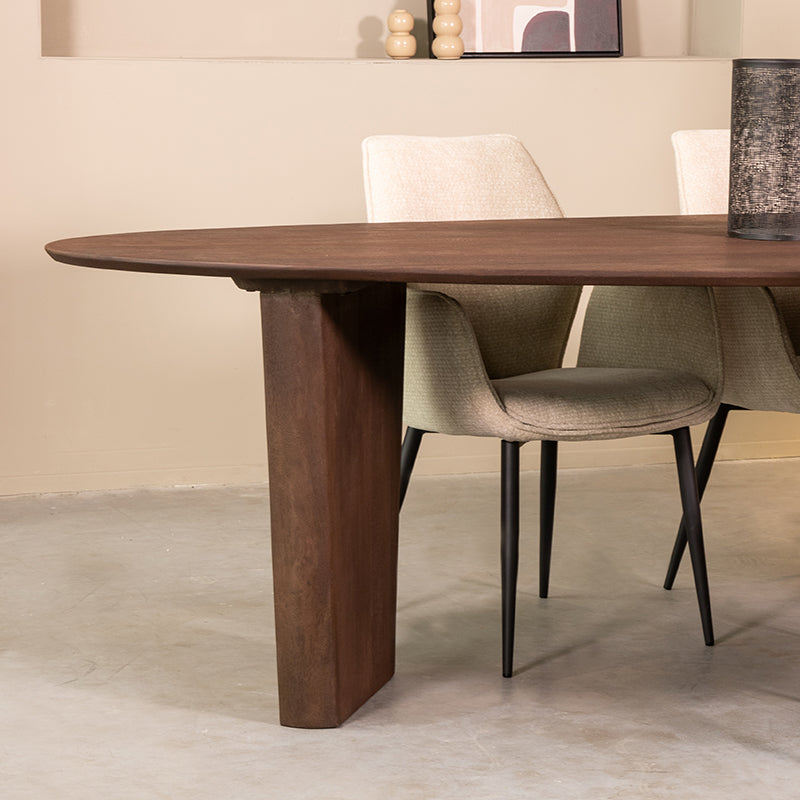 Eettafel Eetkamertafel Wow Espresso Mangohout 240 cm-Eettafels-LABEL51