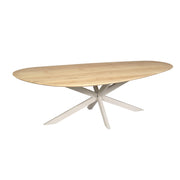 Eettafel Eiken eettafel Cloud 210 cm Naturel Poot Zand-Eettafels-Starfurn