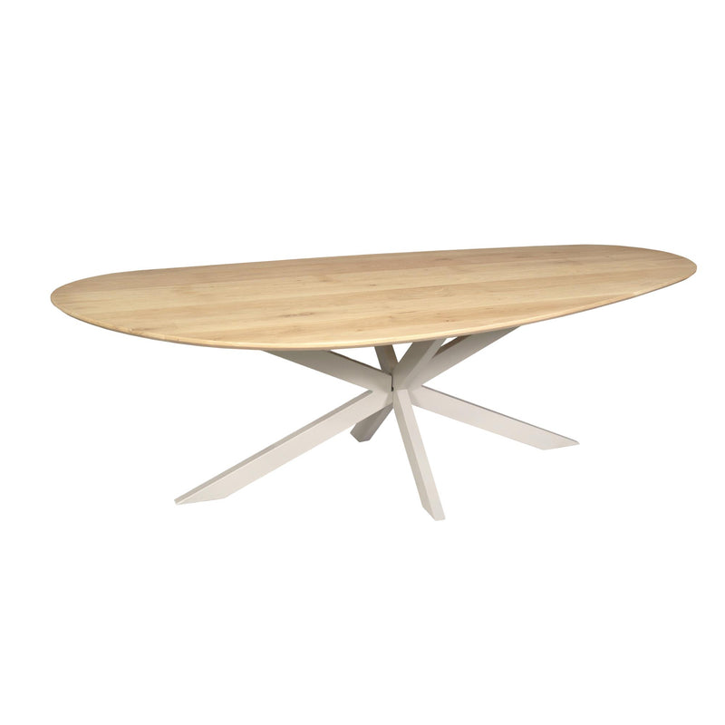 Eettafel Eiken eettafel Cloud 210 cm Naturel Poot Zand-Eettafels-Starfurn