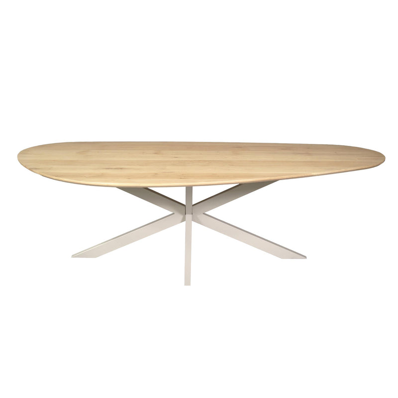 Eettafel Eiken eettafel Cloud 210 cm Naturel Poot Zand-Eettafels-Starfurn