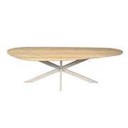 Eettafel Eiken eettafel Cloud 240 cm Naturel Poot Zand-Eettafels-Starfurn