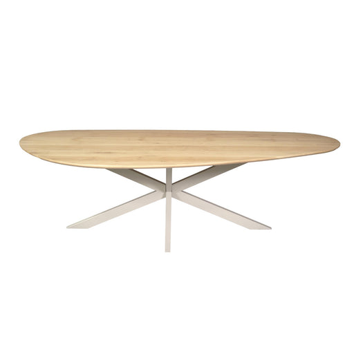 Eettafel Eiken eettafel Cloud 240 cm Naturel Poot Zand-Eettafels-Starfurn