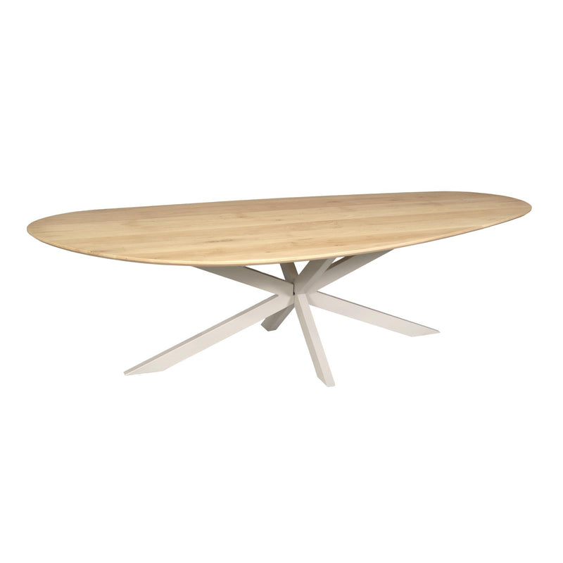 Eettafel Eiken eettafel Cloud 280 cm Naturel Poot Zand-Eettafels-Starfurn