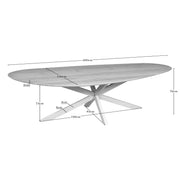 Eettafel Eiken eettafel Cloud 280 cm Naturel Poot Zand-Eettafels-Starfurn