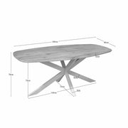 Eettafel Eiken eettafel Ferris Deens Ovaal 180 cm Naturel Poot-Eettafels-Starfurn
