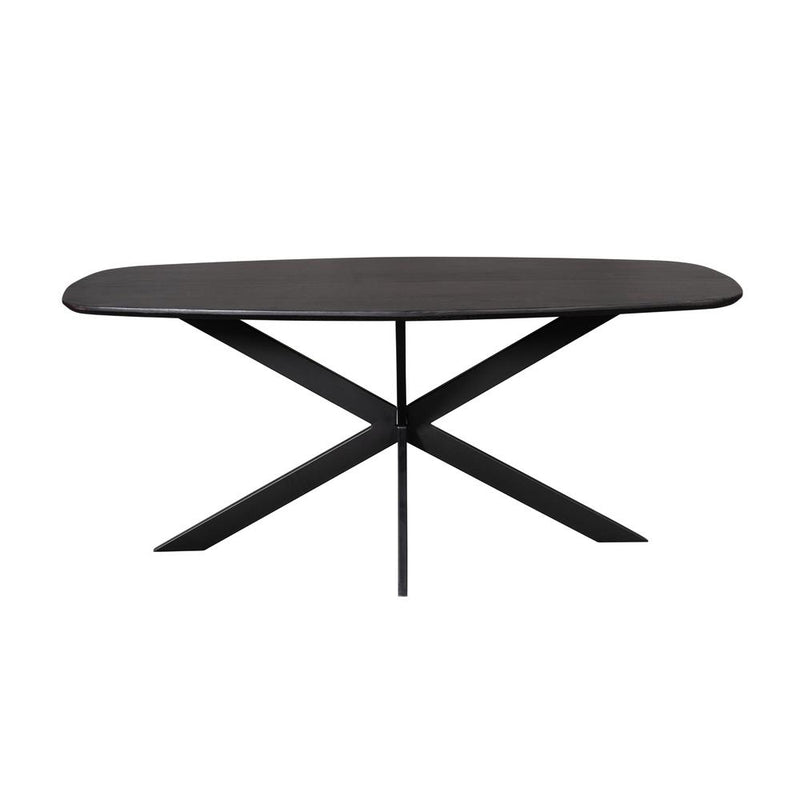 Eettafel Eiken eettafel Ferris Deens Ovaal 180 cm Zwart-Eettafels-Starfurn