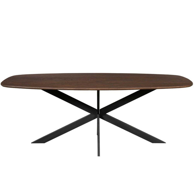 Eettafel Eiken eettafel Ferris Deens Ovaal 200 cm Bruin-Eettafels-Starfurn