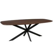 Eettafel Eiken eettafel Ferris Deens Ovaal 200 cm Bruin-Eettafels-Starfurn