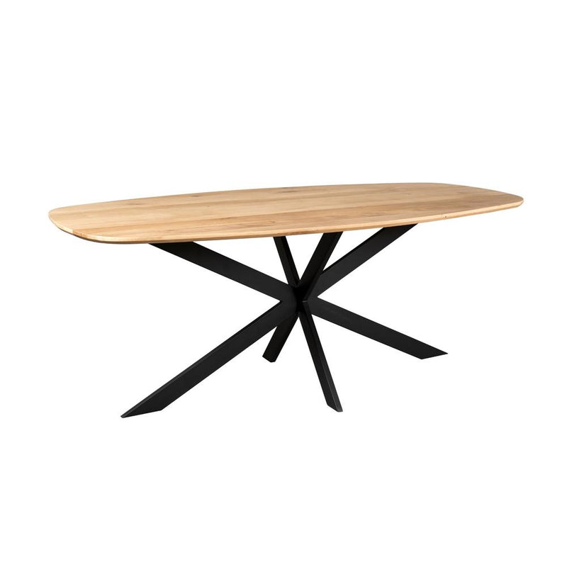 Eettafel Eiken eettafel Ferris Deens Ovaal 200 cm Naturel-Eettafels-Starfurn