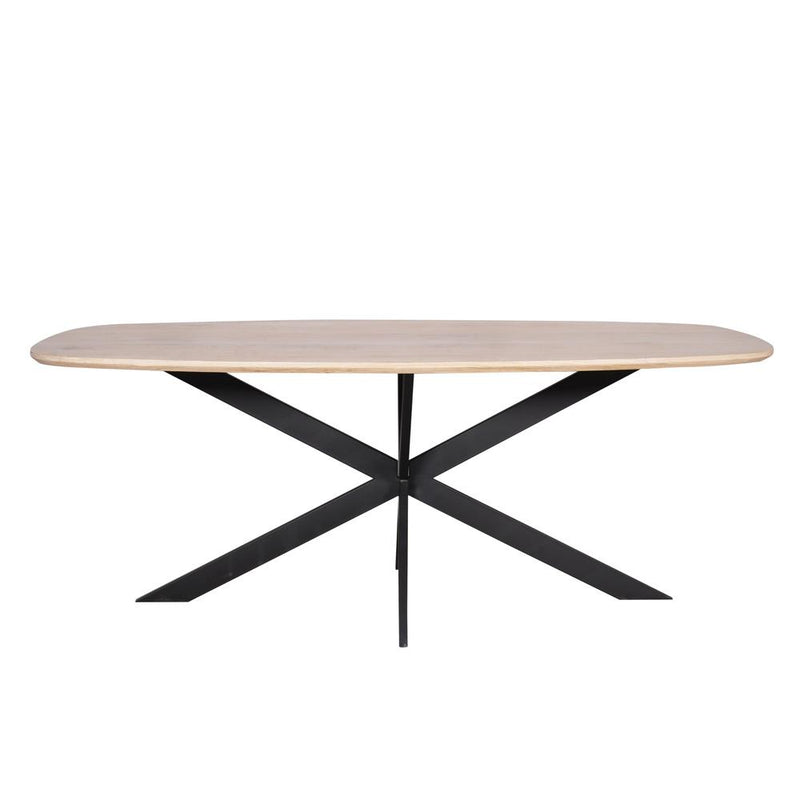 Eettafel Eiken eettafel Ferris Deens Ovaal 200 cm Naturel-Eettafels-Starfurn