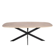 Eettafel Eiken eettafel Ferris Deens Ovaal 200 cm Naturel-Eettafels-Starfurn