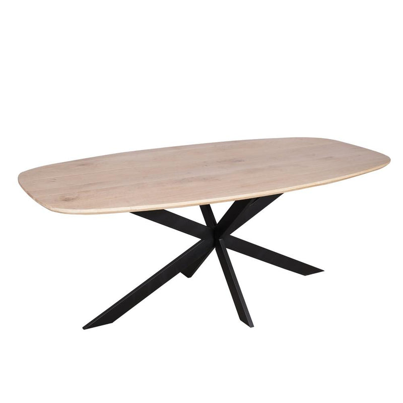 Eettafel Eiken eettafel Ferris Deens Ovaal 200 cm Naturel-Eettafels-Starfurn