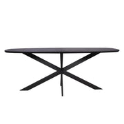 Eettafel Eiken eettafel Ferris Deens Ovaal 200 cm Zwart-Eettafels-Starfurn