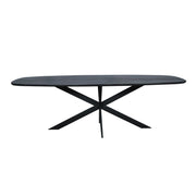 Eettafel Eiken eettafel Ferris Deens Ovaal 200 cm Zwart-Eettafels-Starfurn
