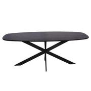 Eettafel Eiken eettafel Ferris Deens Ovaal 200 cm Zwart-Eettafels-Starfurn