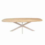 Eettafel Eiken eettafel Ferris Deens Ovaal 240 cm Naturel Poot-Eettafels-Starfurn