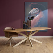 Eettafel Eiken eettafel Ferris Deens Ovaal 240 cm Naturel Poot-Eettafels-Starfurn