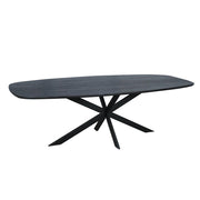 Eettafel Eiken eettafel Ferris Deens Ovaal 240 cm Zwart-Eettafels-Starfurn