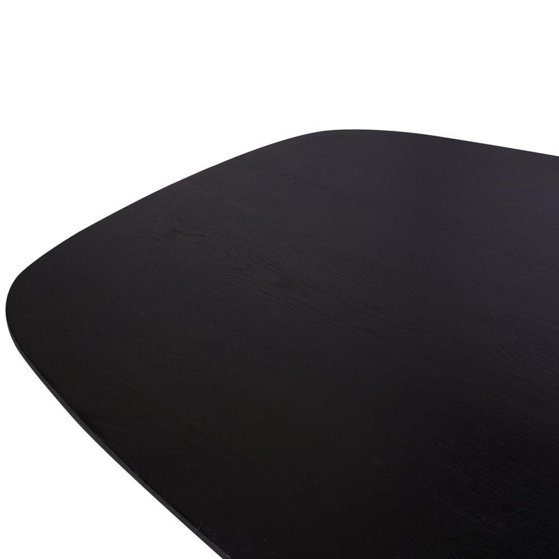 Eettafel Eiken eettafel Ferris Deens Ovaal 240 cm Zwart-Eettafels-Starfurn