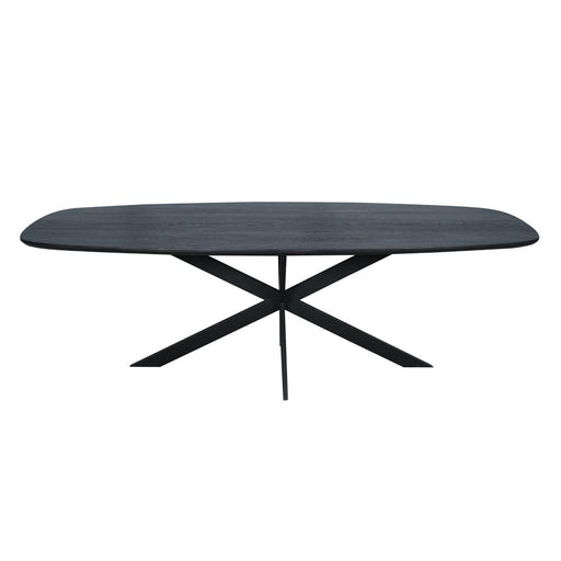 Eettafel Eiken eettafel Ferris Deens Ovaal 240 cm Zwart-Eettafels-Starfurn