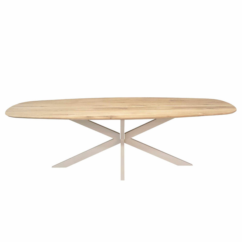Eettafel Eiken eettafel Ferris Deens Ovaal 280 cm Naturel Poot-Eettafels-Starfurn