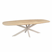 Eettafel Eiken eettafel Ferris Deens Ovaal 280 cm Naturel Poot-Eettafels-Starfurn