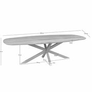 Eettafel Eiken eettafel Ferris Deens Ovaal 280 cm Naturel Poot-Eettafels-Starfurn
