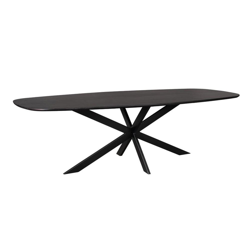 Eettafel Eiken eettafel Ferris Deens Ovaal 280 cm Zwart-Eettafels-Starfurn