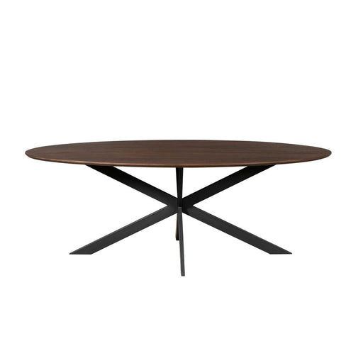 Eettafel Eiken eettafel Ferris Ovaal 180 cm Bruin 180x100x76 cm-Eettafels-Starfurn