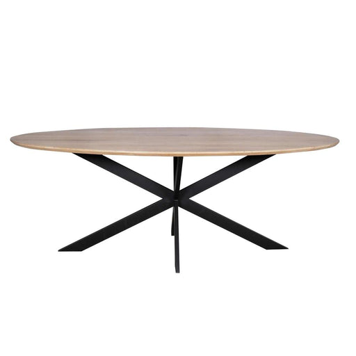 Eettafel Eiken eettafel Ferris Ovaal 180 cm Naturel 180x100x76 cm-Eettafels-Starfurn