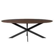 Eettafel Eiken eettafel Ferris Ovaal 210 cm Bruin 210x100x76 cm-Eettafels-Starfurn