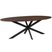 Eettafel Eiken eettafel Ferris Ovaal 210 cm Bruin 210x100x76 cm-Eettafels-Starfurn