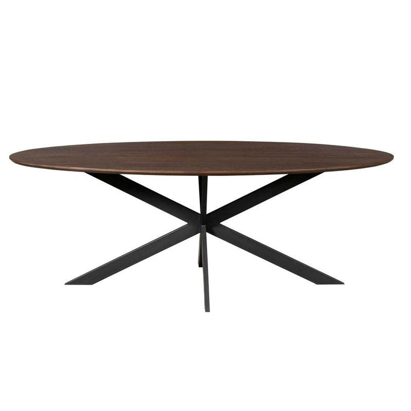 Eettafel Eiken eettafel Ferris Ovaal 240 cm Bruin 240x110x76 cm-Eettafels-Starfurn