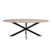 Eettafel Eiken eettafel Ferris Ovaal 240 cm Naturel 240x110x76 cm-Eettafels-Starfurn