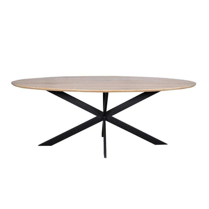Eettafel Eiken eettafel Ferris Ovaal 240 cm Naturel 240x110x76 cm-Eettafels-Starfurn