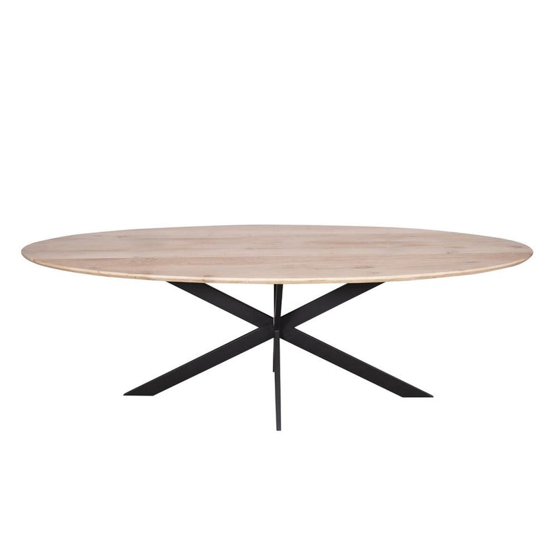 Eettafel Eiken eettafel Ferris Ovaal 240 cm Naturel 240x110x76 cm-Eettafels-Starfurn