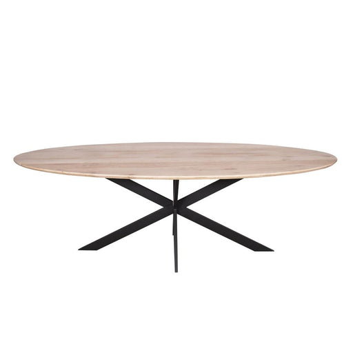 Eettafel Eiken eettafel Ferris Ovaal 240 cm Naturel 240x110x76 cm-Eettafels-Starfurn