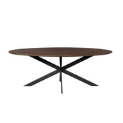 Eettafel Eiken eettafel Ferris Ovaal 280 cm Bruin 280x120x76 cm-Eettafels-Starfurn