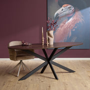 Eettafel Eiken eettafel Ferris Ovaal 280 cm Bruin 280x120x76 cm-Eettafels-Starfurn