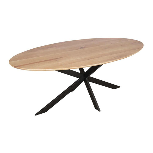 Eettafel Eiken eettafel Ferris Ovaal 280 cm Naturel 280x110x76 cm-Eettafels-Starfurn