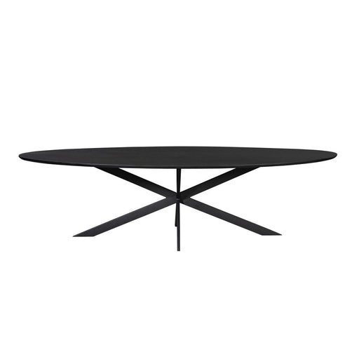 Eettafel Eiken eettafel Ferris Ovaal 280 cm Zwart 280x110x76 cm-Eettafels-Starfurn