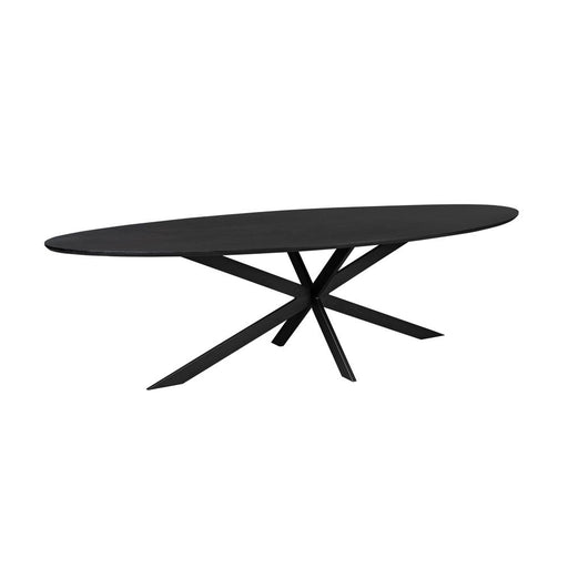 Eettafel Eiken eettafel Ferris Ovaal 280 cm Zwart 280x110x76 cm-Eettafels-Starfurn