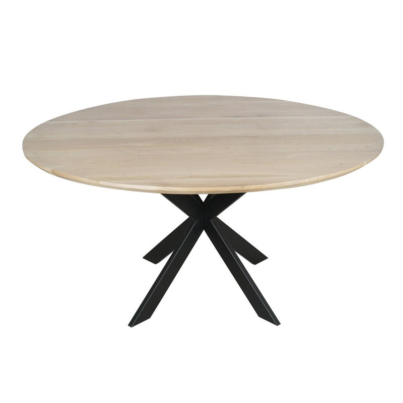 Eettafel Eiken eettafel Ferris Rond 110 cm Naturel 110x110x76 cm-Eettafels-Starfurn